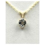 10kt Yellow Gold Natural Aquamarine Heart Shape