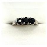 Sterling Silver Natural Blue Sapphire Ring, Size