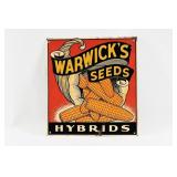 WARWICK'S HYBRIDS SEEDS TIN SIGN