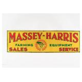 MASSEY-HARRIS FARMING EQUIPMENT PORCELAIN SIGN