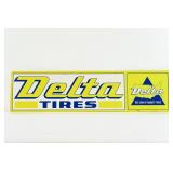 1970 DELTA TRIES TIN HORIZONTAL SIGN
