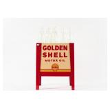 SHELL MOTOR OIL SERVICE STATION RACK WITH BOTTLES