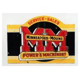 MINNEAPOLIS-MOLINE PORCELAIN NEON DEALER SIGN