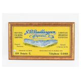 FRAMED J.B. BAILLARGEON EXPRESS PAPER ADVERTISMENT