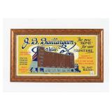 FRAMED J.B. BAILLARGEON EXPRESS PAPER ADVERTISMENT