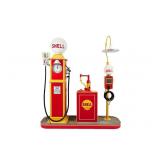 SHELL GAS PUMP & AIR METER SERVICE STATION ISLAND