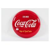 1950'S DRINK COCA-COLA PAINTED METAL 12' BUTTON S