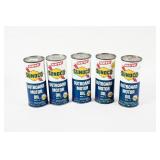 FIVE SUNOCO OUTBOARD MOTOR OIL PINT CANS