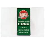 1963 SUPERTEST SERVICE GUARANTEED TIN SIGN
