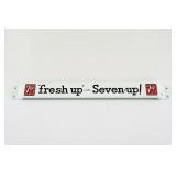 'FRESH UP' WITH 7UP PORCELAIN PUSH BAR