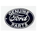 FORD GENUINE PARTS DOUBLE SIDED PORCELAIN SIGN