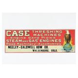 EARLY CASE THRESHING MACHINES EMBOSSED TIN SIGN