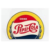1954 DRINK PEPSI-COLA MASONITE BOTTLE CAP SIGN