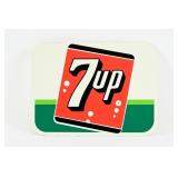 1962 7UP DOUBLE SIDED TIN FLANGE SIGN