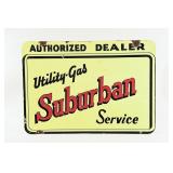SUBURBAN UTILITY-GAS SERVICE D/S PORCELAIN SIGN