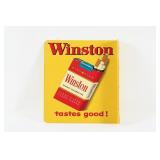 WINSTON CIGARETTES DOUBLE SIDED TIN FLANGE SIGN