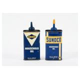 TWO SUNOCO HOUSEHOLD OIL 4 OZ OILERS