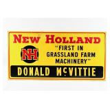 NEW HOLLAND DONALD MCVITTIE DEALER SIGN
