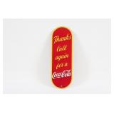 CALL AGAIN FOR A COCA-COLA PORCELAIN PALM PUSH SIG
