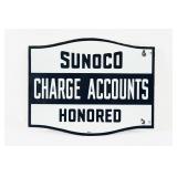 SUNOCO DOUBLE SIDED PORCELAIN FLANGE SIGN
