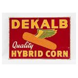 DEKALB QUALITY HYBRID CORN EMBOSSED TIN SIGN