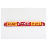 ENJOY COCA-COLA HERE PORCELAIN PUSH BAR