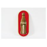 1937 COCA-COLA ANNIVERSARY BOTTLE TIN THERMOMETER