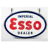 IMPERIAL ESSO DEALER D/S PORCELAIN SIGN WITH HANGE