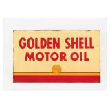 1949 SHELL X-100 MOTOR OIL D/S METAL RACK SIGN