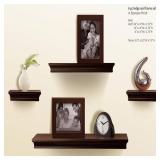 AHDECOR Floating Wall Shelves and Photo Frame Set