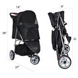 VIVO Three Wheel Pet Stroller- for Cat- Dog and Mo