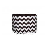 BabyDoll Chevron Round Crib Bumper, Brown