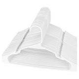 Plastic Hangers - Pack of 50 - White Hangers -  Du