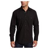 Wrangler Men's Sport Western Snap Shirt-Black-X-La
