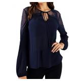 Blooming Jelly Women's Elegant Long Sleeve Lace Pa
