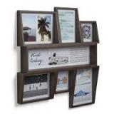 Umbra Edge 7-Opening Collage Wall Frame- Aged Waln