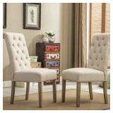 Roundhill Furniture Habit Solid Wood Tufted Parson