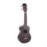 Pyle Soprano Ukulele - Flamed Dark Brown Wood Body