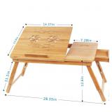 Laptop Desk Adjustable Breakfast Serving Bed Tray
