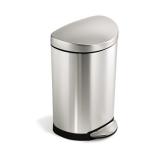 simplehuman Semi-Round Step Trash Can- Stainless S
