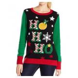 Ugly Christmas Sweater Company Women's Ho Light-Up