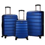 Rockland Luggage Melbourne 3-Piece Set- Blue- One