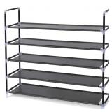 SONGMICS 5 Tiers Shoe Rack Space Saving Shoe Tower