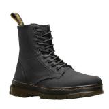 Dr. Martens Men's Combs Nylon Combat Boot- Charcoa