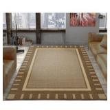 Ottomanson Jardin Collection Brown Contemporary Bo