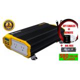KRI‹GER 1500 Watt 12V Power Inverter Dual 110V AC