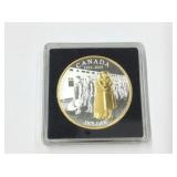 2014 Canadian Gold Plated Proof Silver Dollar