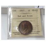 1917-iccs-ms-63 Red/brown Penny