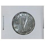 1945 5 Cents Canadian Ms-65