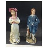 2 Figurines, Blue Boy And Pinkie, 8 In. Tall